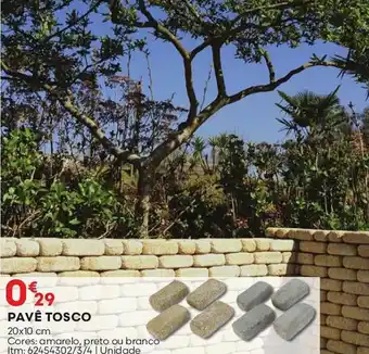 Bricomarché PAVÊ TOSCO 20x10 cm promoção