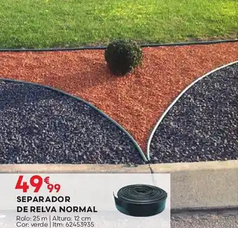Bricomarché SEPARADOR DE RELVA NORMAL Rolo: 25 m | Altura: 12 cm Cor: verde Itm: 62453935 promoção