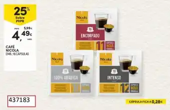 Continente CAFÉ NICOLA EMB.:16 CÁPSULAS promoção