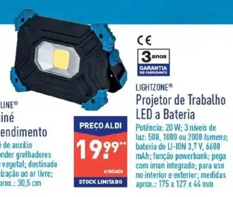 ALDI Projector de Trabalho LED a Bateria promoção