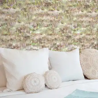 Papel pintado tnt con pinceladas acuarela verde