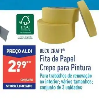 ALDI Fita de Papel Crepe para Pintura promoção