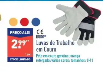ALDI Luvas de Trabalho em Couro promoção