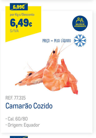 Makro Camarão Cozido promoção