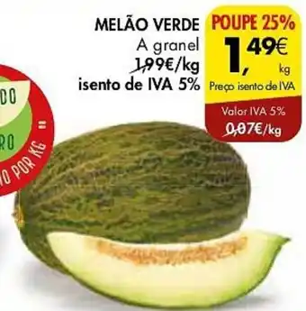 Pingo Doce MELÃO VERDE A granel kg promoção
