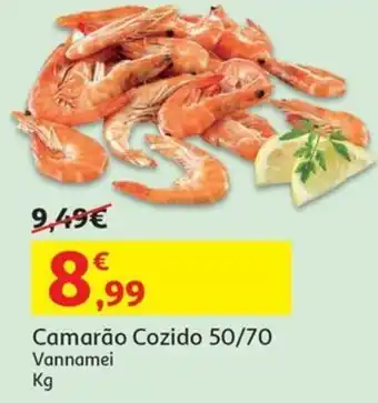 Auchan Camarão Cozido 50/70 Vannamei Kg promoção