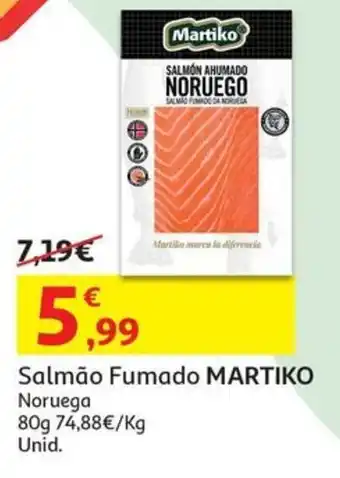 Auchan Salmão Fumado MARTIKO Noruega 80g promoção
