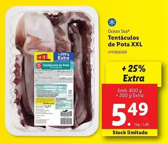 Lidl Ocean Sea Tentáculos de Pota XXL promoção