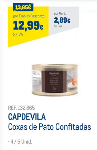 Capdevila Coxas de Pato Confitadas 4/5 Unid