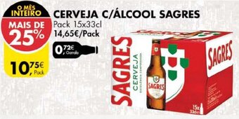 Cerveja C/Álcool Sagres 15x33cl
