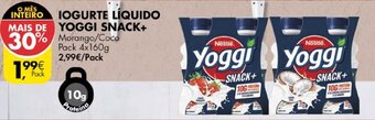 Pingo Doce Iogurte Líquido Yoggi Snack+ 4x160g promoção