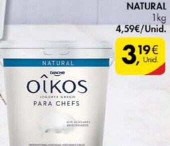 Pingo Doce Oîkos Natural 1kg promoção