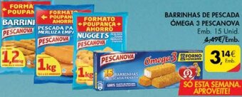 Barrinhas de Pescada Ómega 3 Pescanova 15 Unid