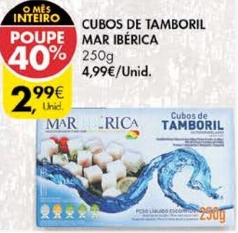Pingo Doce Cubos de Tamboril Mar Ibérica 250g promoção