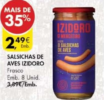 Pingo Doce Salsichas de Aves Izidoro 8 Unid promoção