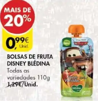 Pingo Doce Bolsas de Fruta Disney Blédina 110g promoção