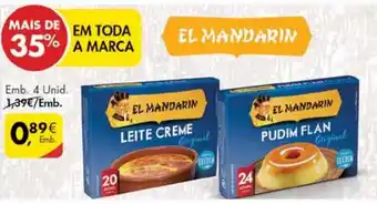 Pingo Doce El Mandarin Leite Creme/Pudim Flan 4Unid promoção