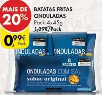 Pingo Doce Batatas FritasOnduladas 4x45g promoção