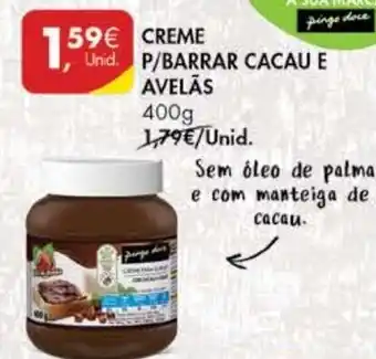 Creme P/Barrar Cacau E Avelãs 400g