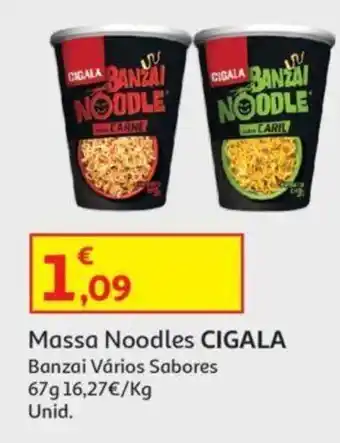Massa Noodles CIGALA Banzai Vários Sabores 67g