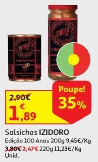 Auchan Salsichas IZIDORO promoção