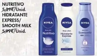 Pingo Doce Creme de Corpo Nivea Nutritivo/Hidratante Express/Smooth Milk 400ml promoção