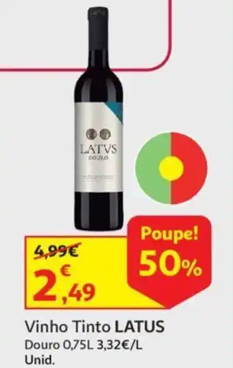 Auchan Vinho Tinto LATUS Douro 0,75L promoção