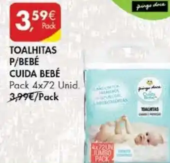 Pingo Doce Toalhitas P/Babé Cuida Bebé 4x72 Unid promoção