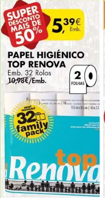 Pingo Doce Papel Higiénico Top Renova 31 Rolos promoção