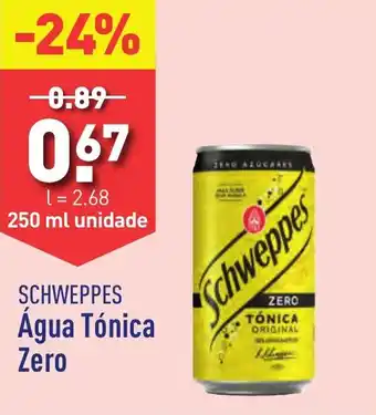 ALDI SCHWEPPES Água Tónica Zero 250ml promoção