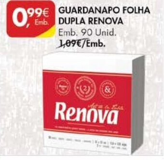 Pingo Doce Guardanapo Folha Dupla Renova 90 Unid promoção