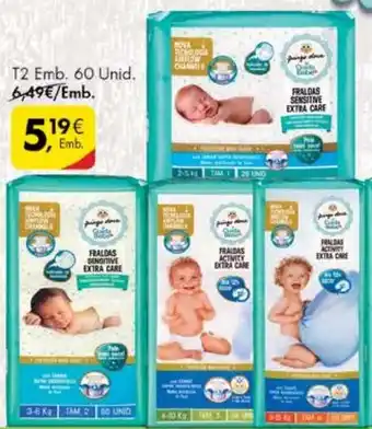 Pingo Doce Pingo Doce Cuida Bebe T2 60 Unid promoção