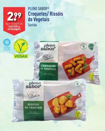 ALDI PLENO SABOR Croquetes/ Rissóis de Vegetais promoção