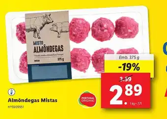 Lidl Almôndegas Mistas Emb. 375 g promoção