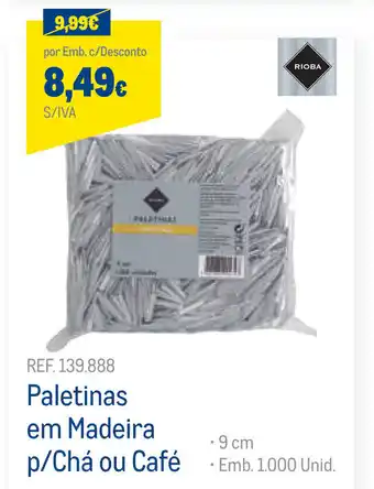 Makro Paletinas em Madeira p/Chá ou Café 9cm promoção