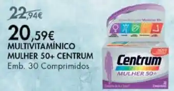 Pingo Doce Multivitamínico Mulher 50+ Centrum 30 Comprimidos promoção