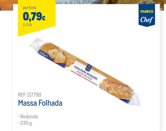 Makro Massa Folhada 230g promoção