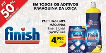Pastilhas Limpa Máquinas Finish 3 Unid