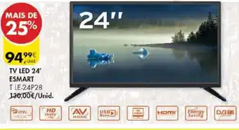 Pingo Doce TV LED 24" Esmart promoção