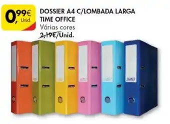 Pingo Doce Dossier A4 C/Lombada Larga Time Office Várias Cores promoção