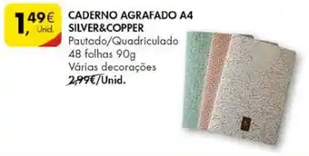 Pingo Doce Caderno Agrafado A4 Silver & Copper 48 Folhas promoção