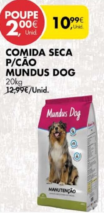 Comida Seca P/Cão Mundus Dog 20kg
