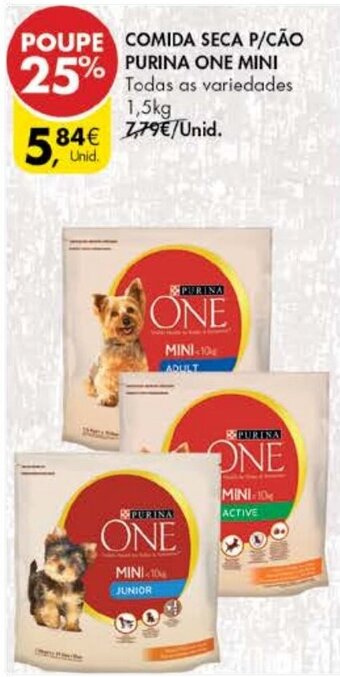 Pingo Doce Comida Seca P/Cão Purina One Mini 1,5kg promoção