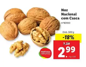 Lidl Noz Nacional com Casca Emb. 500 g promoção