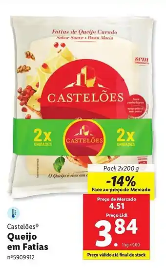 Lidl Castelões Queijo em Fatias promoção