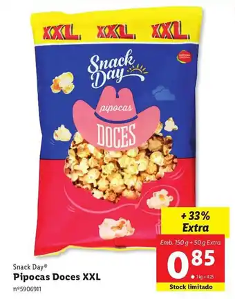 Lidl Snack Day Pipocas Doces XXL promoção