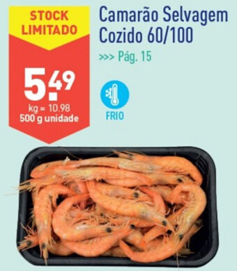 Camarão Selvagem Cozido 60/100 500g