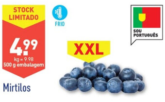 ALDI Mirtilos 500g promoção