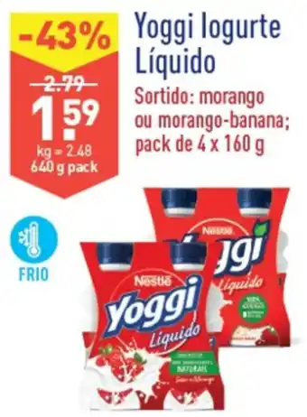 ALDI Yoggi Iogurte Líquido 4 x 160g promoção