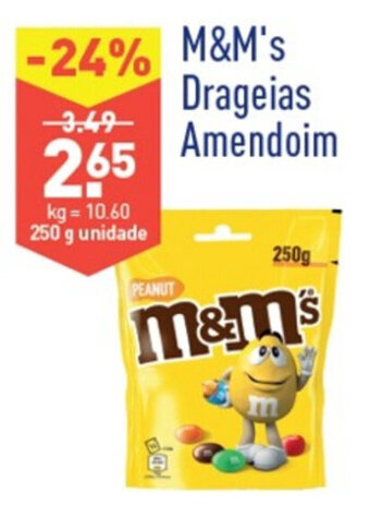 ALDI M&M's Drageias Amendoim 250g promoção